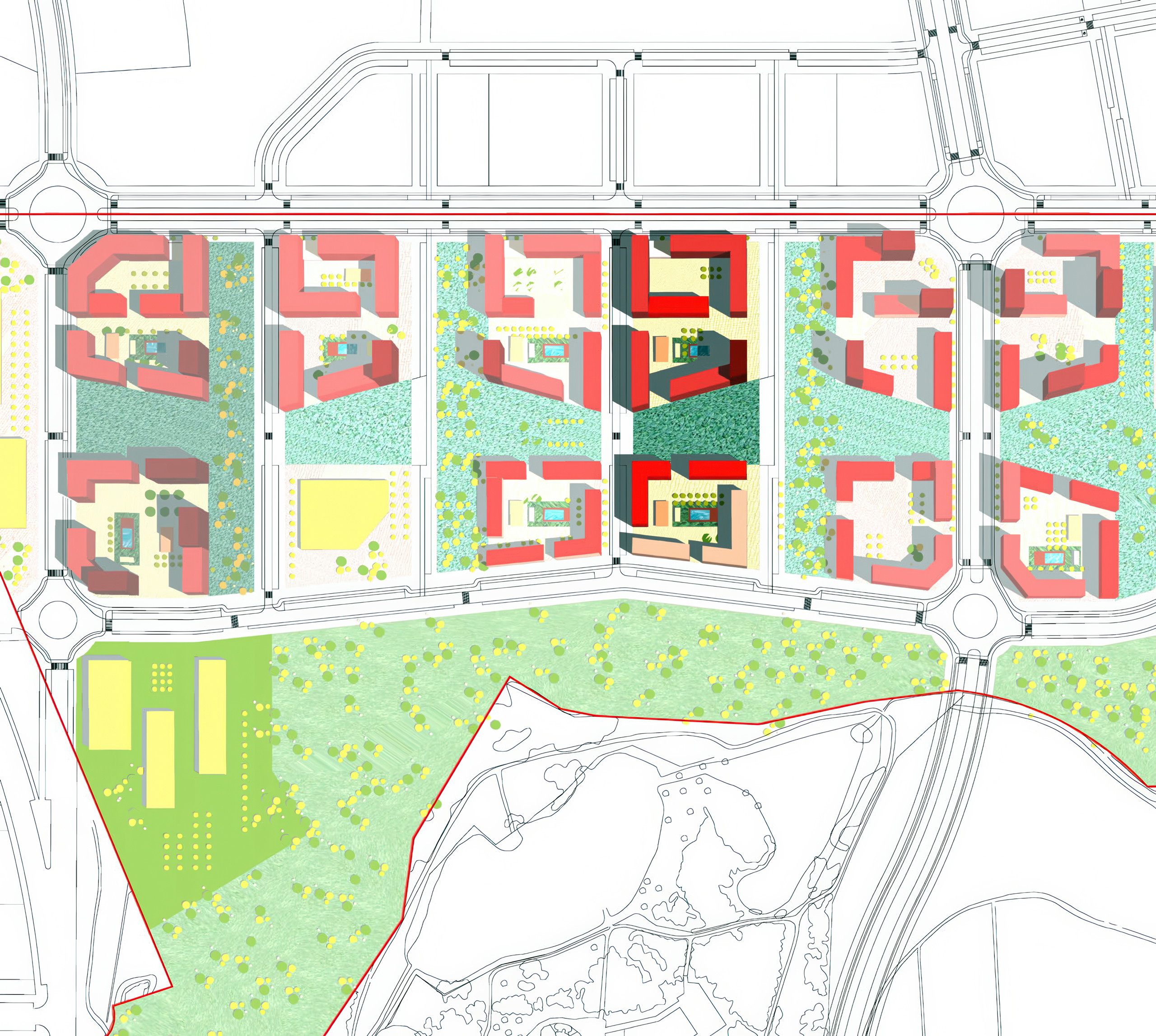 La promotora Via Agora ha encargado a EDDEA Architecture & Urbanism la redacción del proyecto de 313 viviendas plurifamiliares sobre la Parcela R06 del Sector 1 de Santa Barbara.